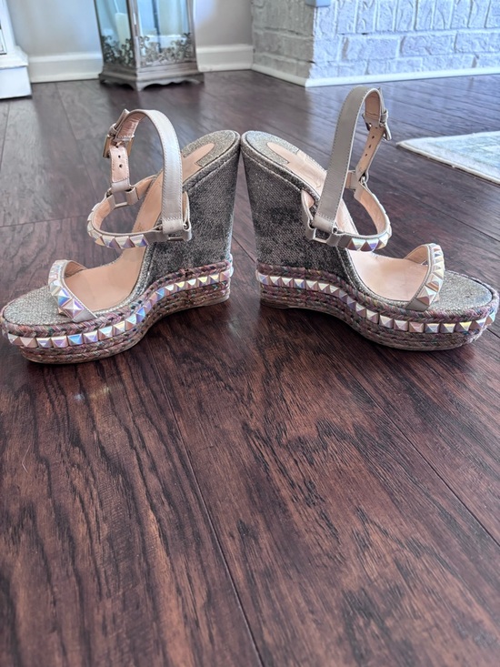 Christian Louboutin Iridescent Studded Platform Sandals main image 0